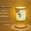 Chinese Zen Bamboo Weaving Table Lamp for Tea Room and Living Spaces