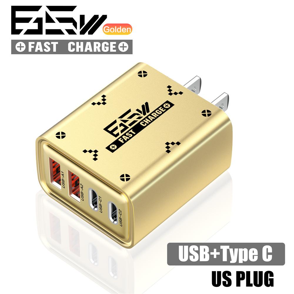 65W USB Charger Type C Quick Charge Mobile Phone Charger Fast Charging Travel Adapter For iPhone 15 16 Samsung Xiaomi 15 Huawei