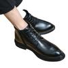 High-top Leather Shoes British Style Autumn New Boots Side Zipper Martin Boots Casual Height-increasing Leather Boots