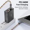Portable Mobile Phone Lanyard PD240W Charging Cable, 2 in 1 USB Type C Data Cord Quick Charging Cable for Travel