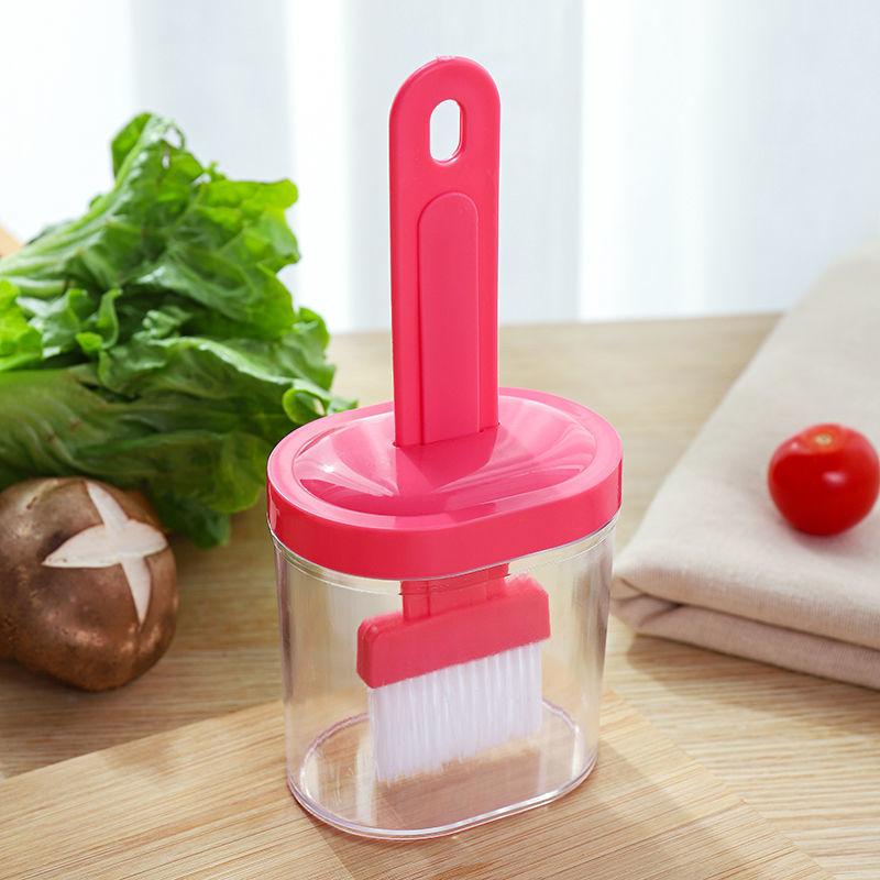 Oil Brush Pancake Oil Brush with Bottle Integrated Oil Pot Brush Kitchen Household Heat Resistant Barbecue Brush Sauce Brush