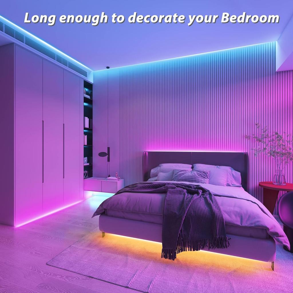 1-40M RGB LED Strip Light SMD5050 USB Powered Bluetooth APP Remote Control Flexible Tape for TV Backdrop Living Room Decor