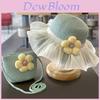 Summer Beach Sun Hat With Wide Brim And Breathable Paper Straw For Girls And Women