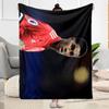 Manchester United's Rashford Applauds Fans Blanket Soft & Cozy Suitable for Bedding Couch Livingroom Four Seasons Multipurpose Modern Style