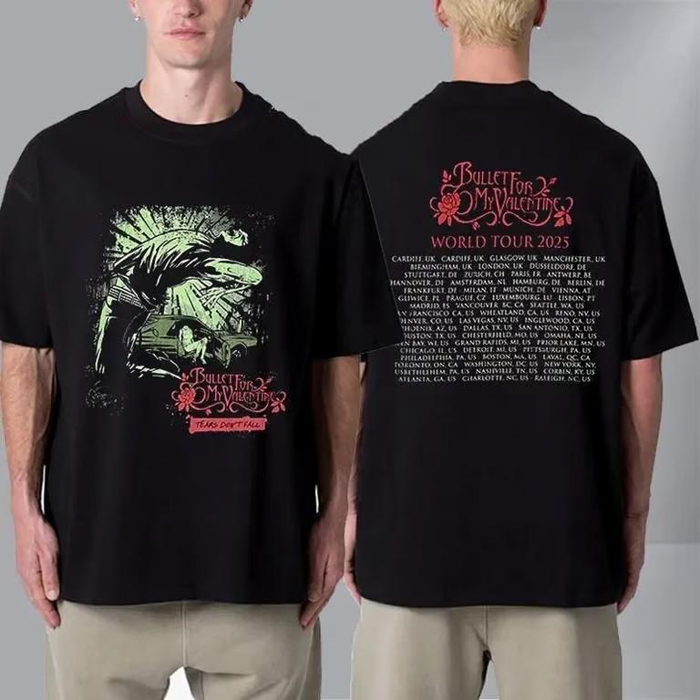 Bullet For My Valentine Tears Don’t Fall 2025 Tour T-Shirt Unisex T-Shirt L