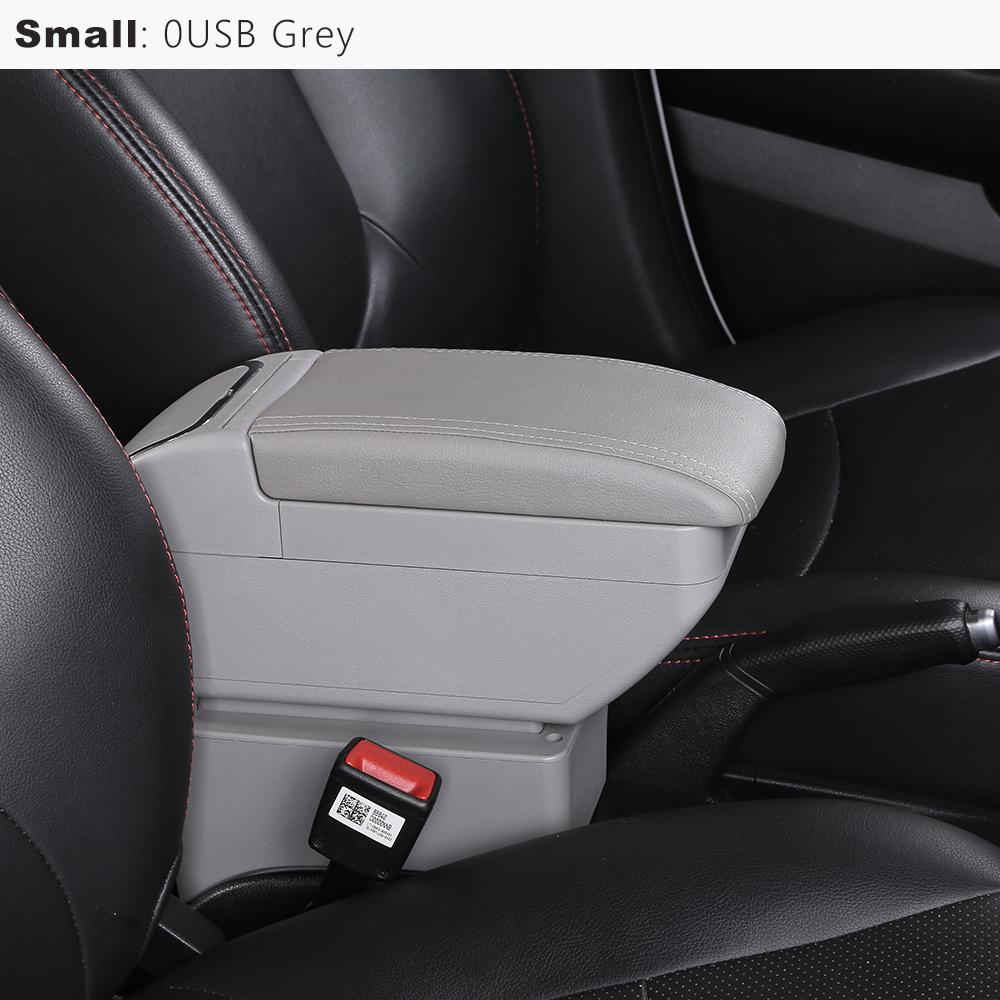 Car Armrest Box Double Layer Front Center Console Black Leather with Charging USB Ports For Suzuki Swift