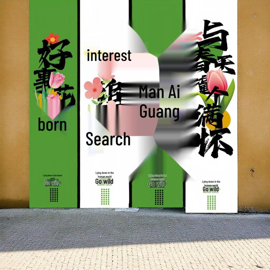 Spring Atmosphere Decorations: Kindergarten Classroom Banner & Photo Props