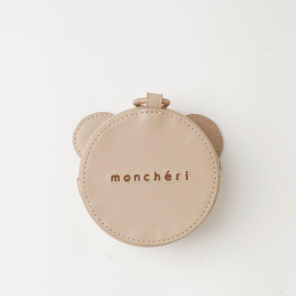 Monchéri [Bear Mini Pouch with Carabiner] Dog, Small Dog (FREEBeige) Cute, Stylish, Popular Brand, Toy Poodle, Chihuahua