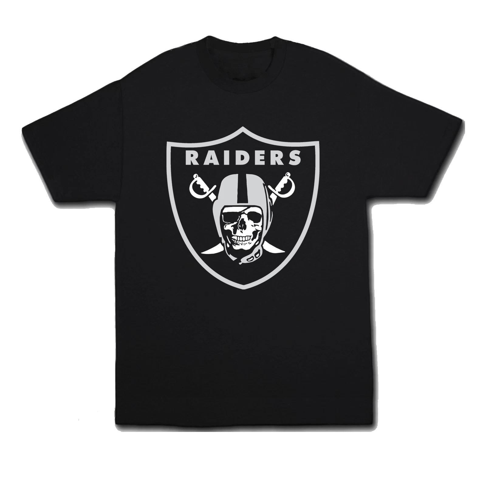 Las Vegas Raiders T-Shirt Football Oakland Los Angeles Raider Nation S-4X Black 4XL
