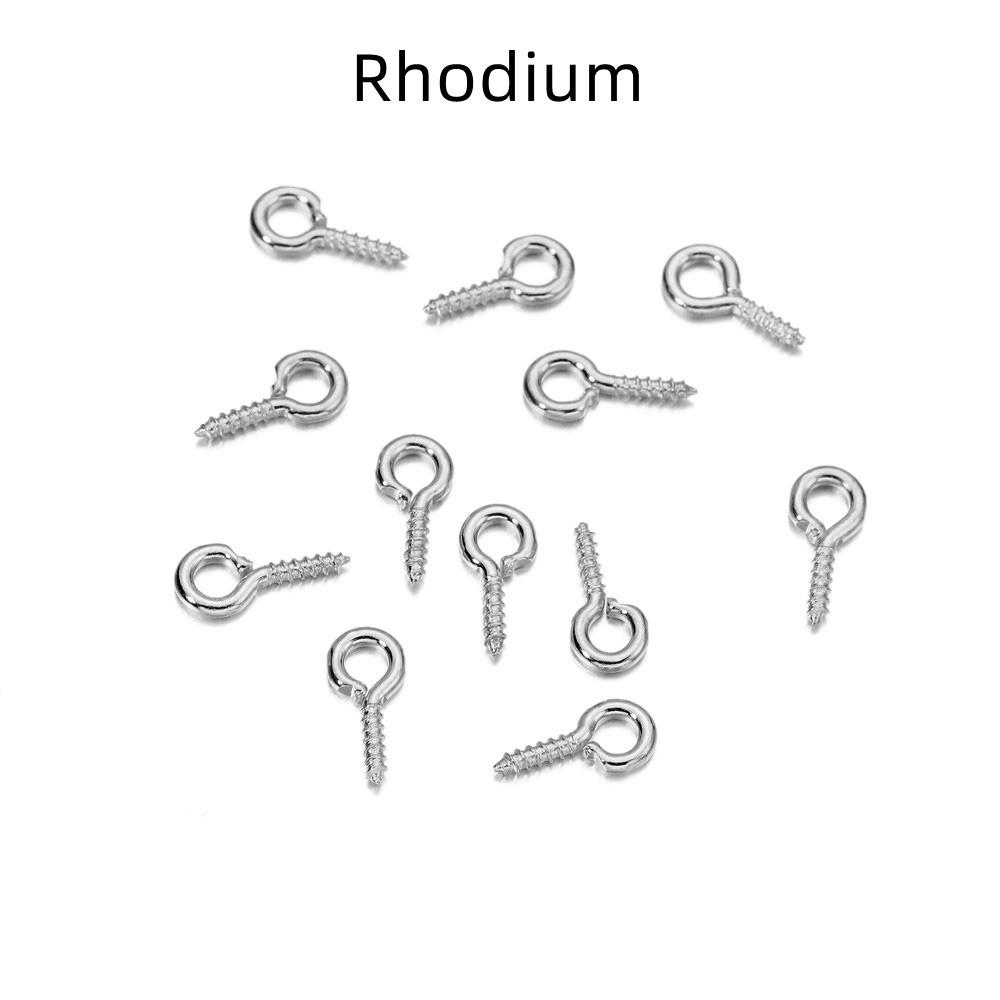 300/500pcs Mini Screw Pendants Eyepin Keychain HookThreaded  Pin Fitting DIY Jewelry Bracelet Necklace Making Accessories