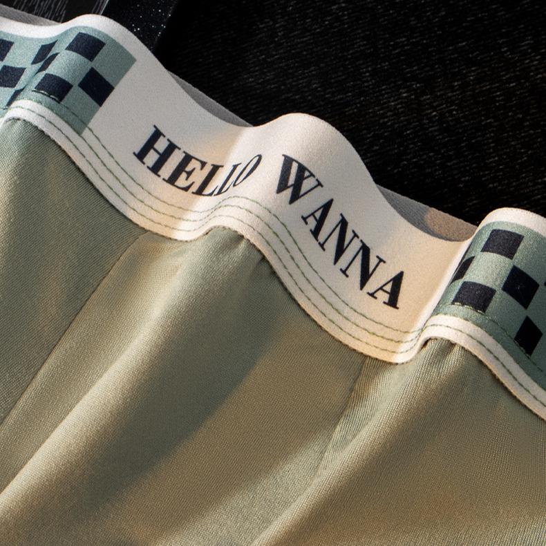 Summer Thin Men's Underwear Breathable Letter Waist Flat Angle Pants for Men