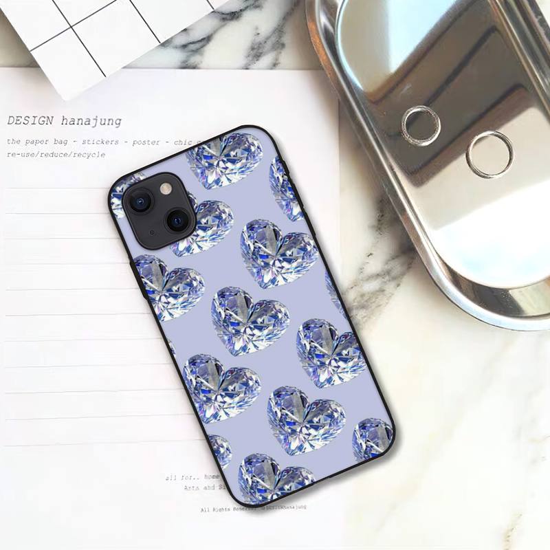 Diamond Love Phone Case For iPhone 11 12 Mini 13 14 Pro XS Max X 8 7 6s Plus 5 SE XR Shell