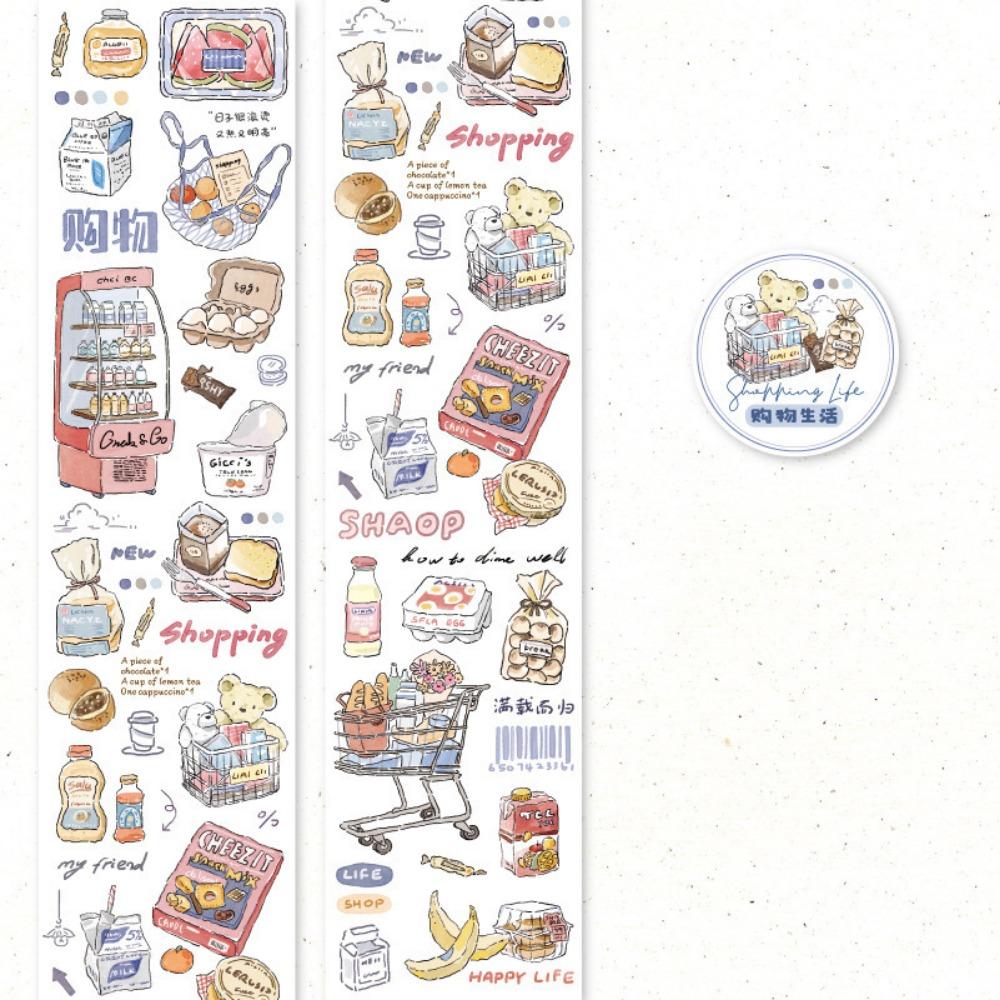 DIY Scrapbooking Stickers Slow Life Diary Series Decorative Decals Special Oil Tape  Journaling