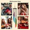 Colorful Outdoor Wind Chimes 12 Tubes With Hook Aluminum Tube Wind Chime Home Decoration Hollow Metal Tubes Hanging Wind Chimes