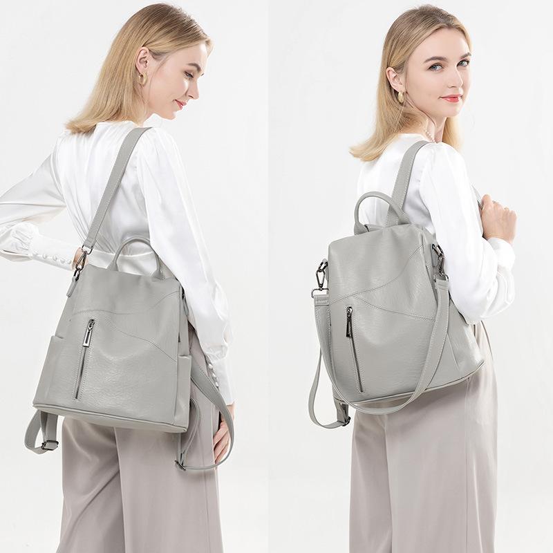 Dámské batohy Módní taška na zádech z měkké kůže Dámské cestovní tašky Batohy Velkokapacitní školní taška