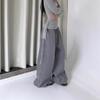 Damen Frühlings High Waist Koreanischer Stil Kordelzug Weite Hosen