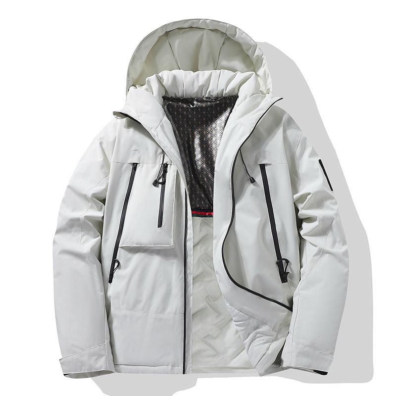 Men's Cotton Coat, Autumn and Winter Velvet Thickened Warm Cotton Coat, Windproof and Waterproof Mountain Climbing Loose Cotton Coat, Jacket for Men