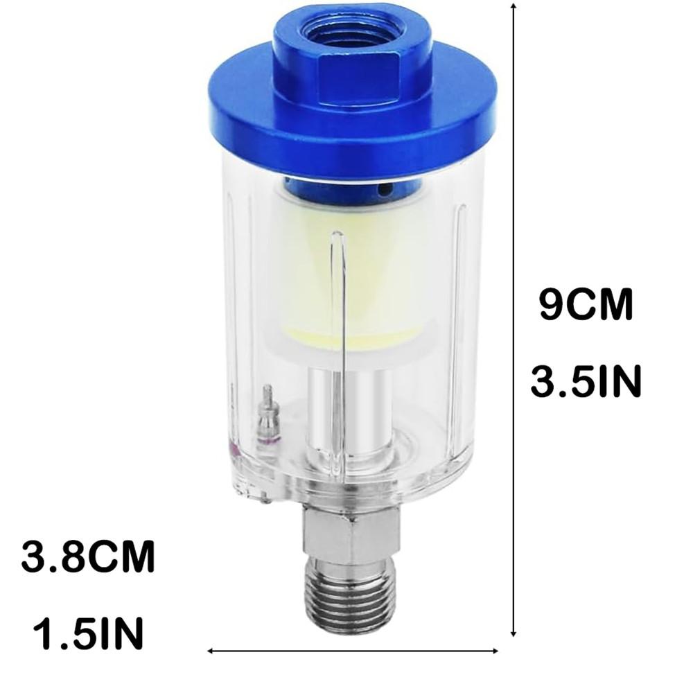 Water Oil Separator Filter, 1/4" NPT Male and Female Thread Spray Gun Filters Air Line Compressor Fitting Air Coupler and Plug