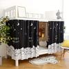 1 Bedroom Bed Curtain - Blackout, Star Patterned Room Partition, Lightweight Fabric, Perfect for Families and Dormitories