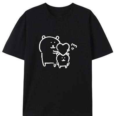 2025 New Essential Cotton Unisex T-Shirt Fashion Printing Soft Breathable Crew Neck Fashion Men's and Women's T-Shirts One Piece