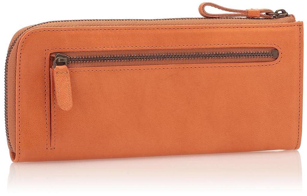 Genten Women's Goat Basic Wallet in Brick