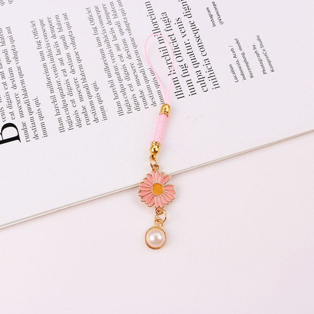 Case Decor Keychain Strap Hanging Ornaments Mobile Phone Straps Lanyards Daisy Flower Key Hang Rope