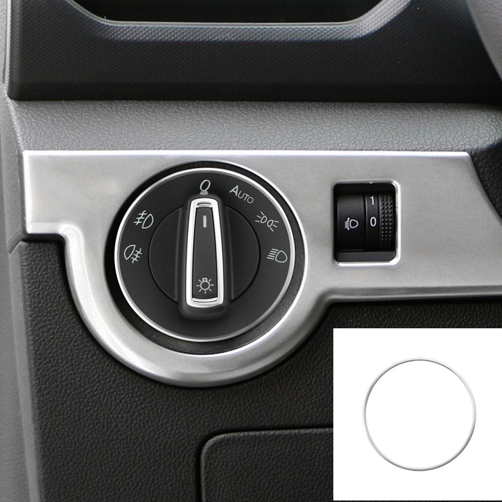 Car Headlight Switch Trim Frame Ring Knob Ring Trim Cover for VW Tiguan Golf Jetta MK5 MK6 Passat B6 B7 CC Touran Tiquan