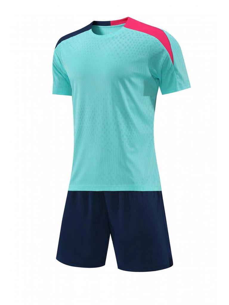 High-Quality Short Sleeve Football Kit: Quick-Dry Jersey for Children and Adults - Customizable Training Wear
