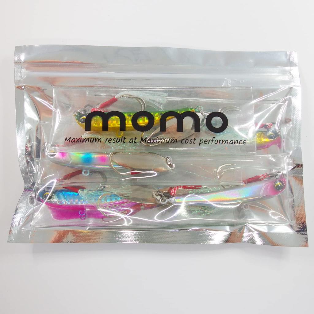Momo Lure Easy Maki Jig Set for Sea Red Sea and Blue [momo Lure] 5-piece Bass, Bream, Grouper, Fish. (40g - 5-piece Set)