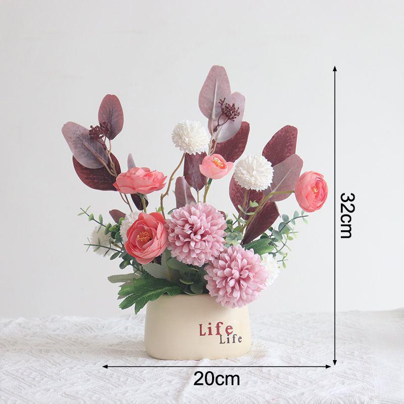 New Artificial Flowers Fake Ornament Artificial Flowers Plants Living Room Table Decor Accessories Party Decoration Flower POTS