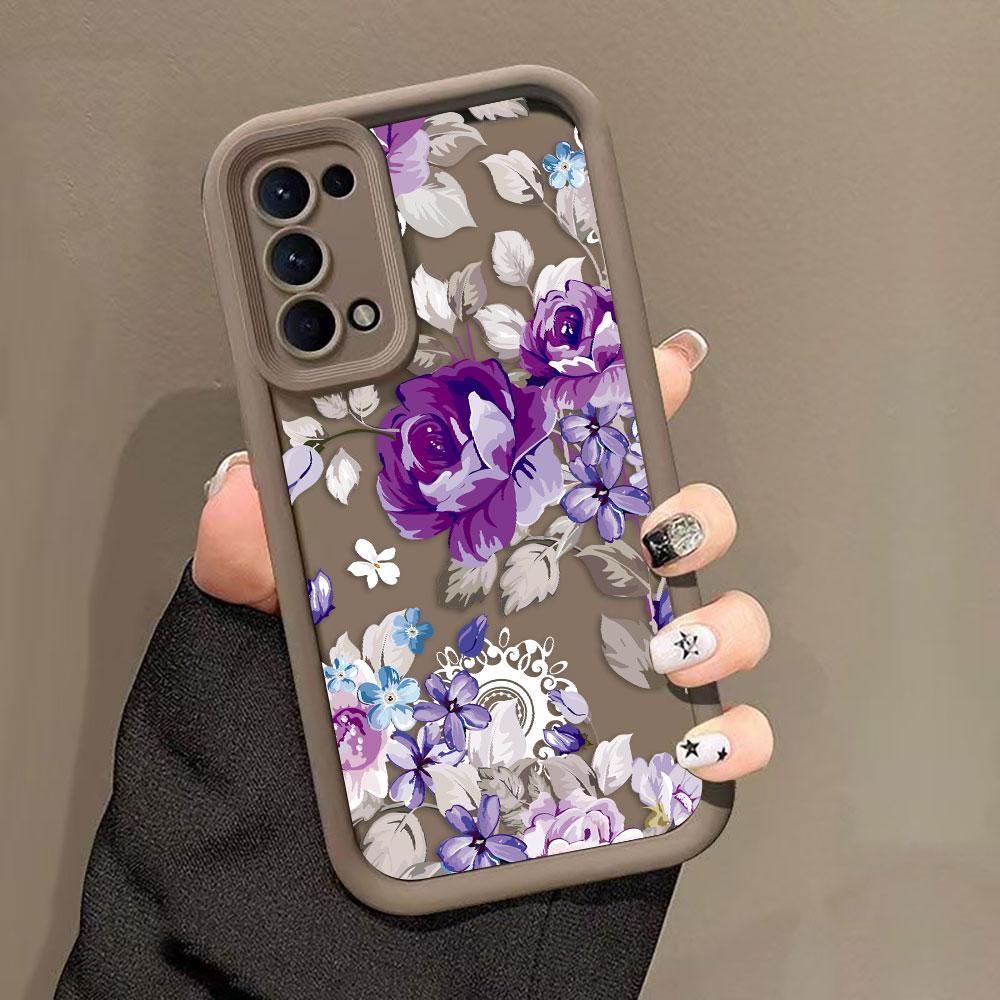 Beautiful Purple Flowers Cover Phone Case For Oneplus 8T 9R 10R 11 12 13 13T 15 NORD ACE CE 2 3 4 5 6 LITE TPU Case DIY Shell