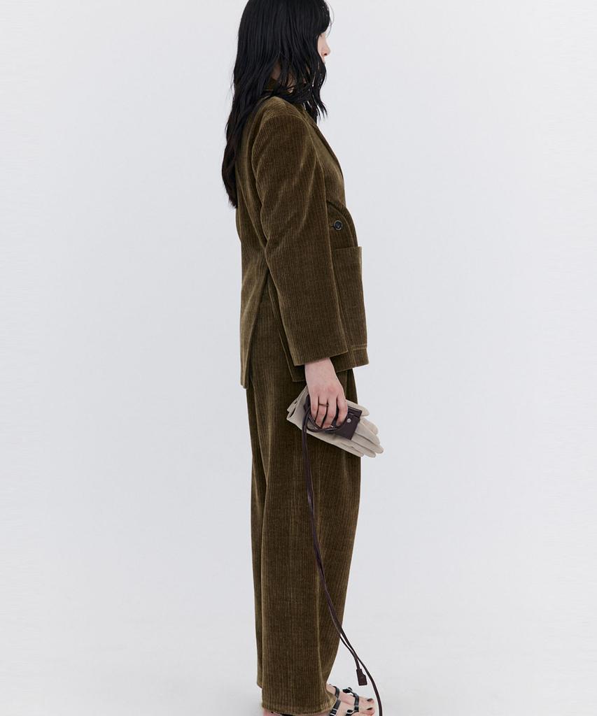 WNDERKAMMER Corduroy Wide Pants_Khaki
