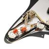 Musiclily Pro SSH Strat Wiring Pre-assembled Pickguard with Artec Alnico 5 Pickups Black Pearl 4P for ST Stratocaster Electric Guitar