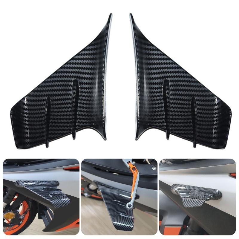 Motorrad Aerodynamische Seitenflügel Spoiler Universal ABS Verkleidung Flügel Deflektor Mehrfarbig für Street Bikes