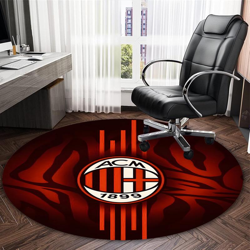 1pc A-AC Milan Carpet, Round Rug, Comfortable, Suitable for Entryways, Living Rooms, Office, And Bedrooms, Christmas Decoration