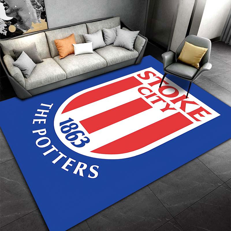 Stoke City Football Logo Carpet Suitable As a Non-slip Mat for the Living Room or Bedroom Sofa