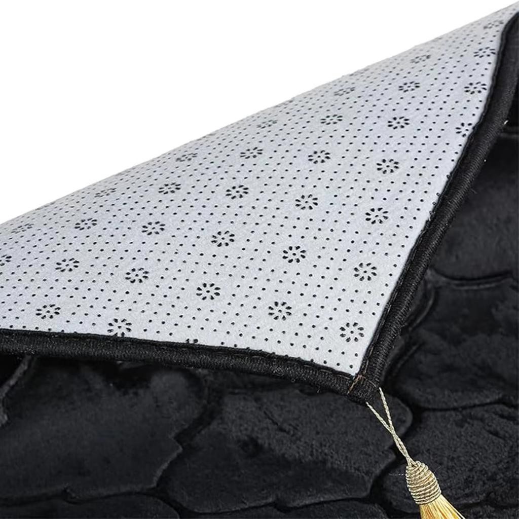 Thickened Printed Prayer Mat Plush With Tassel Flannel Irregular Prayer Mats