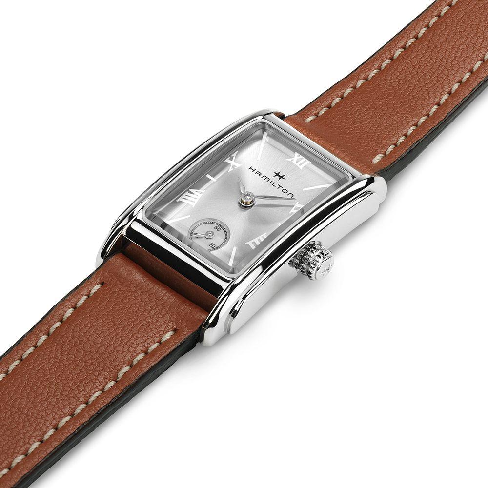 [Hamilton] H11221550 American Classic Ardmore Quartz Women's Watch Brown Leather Strap Silver Dial