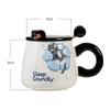 Cartoon Cute Cat Flowers Cup Ceramic Cup Mug Cross Border Water Cup Home Office Coffee Cup Creativity