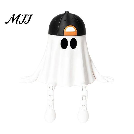 Halloween Ghost Pumpkin Figurines 3D Printed Decoration, Cute Figurine with Collectible Table Decor Movable Joints for Coffee Shelf Mantel Indoor
