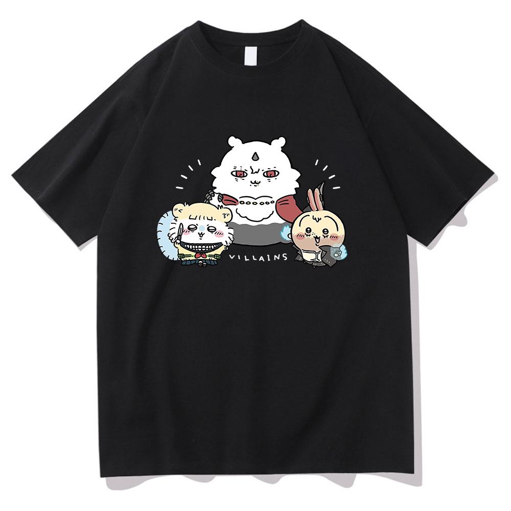 Chiikawa T Shirt Unisex  Harajuku Graphic Funny Kawaii T-Shirt Unisex Japanese Anime Cartoon Casual Cotton Tees Shirts Korea Clothes