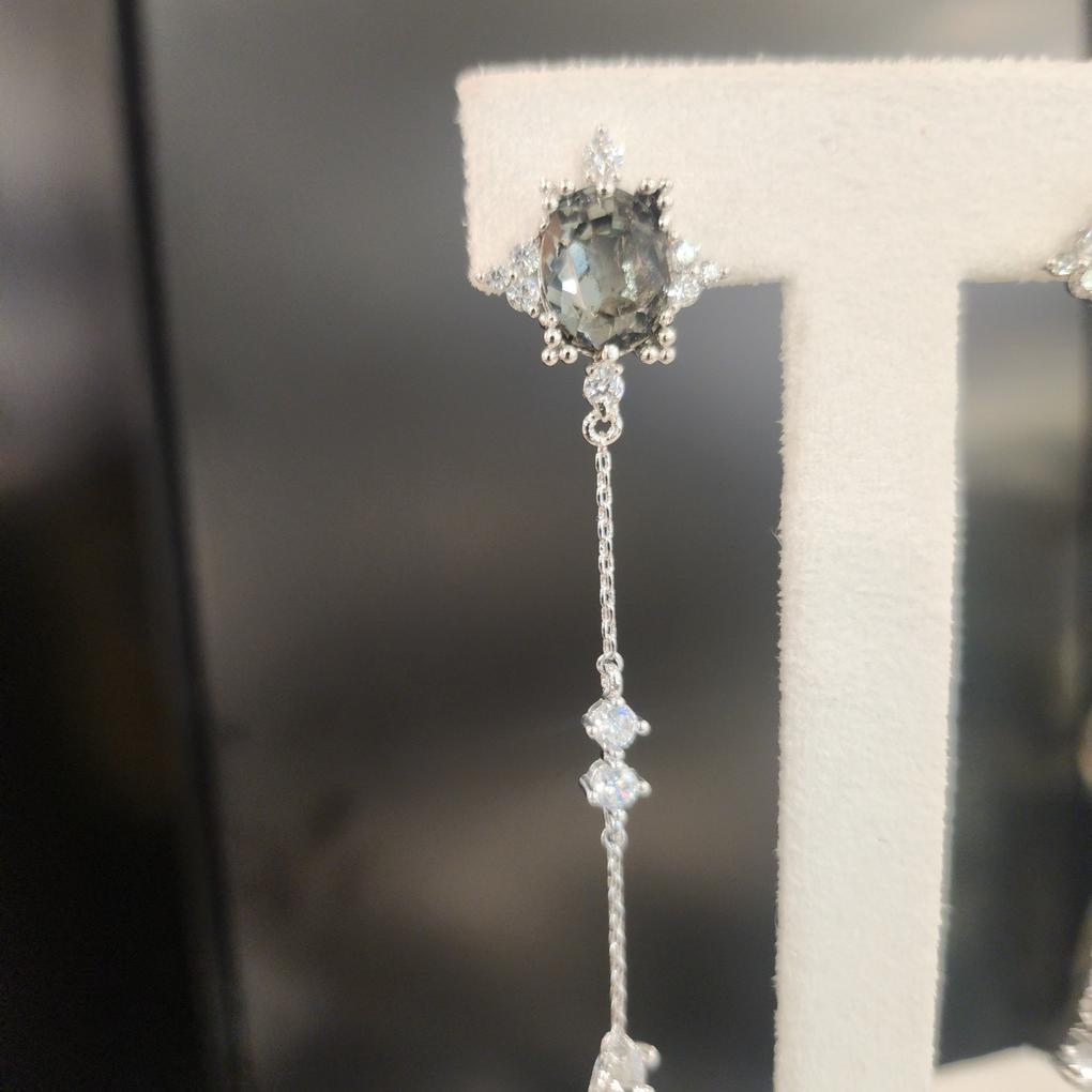 ARTRIA Black Diamond Loved E Drop WHF Earrings PTPERET0018WHF