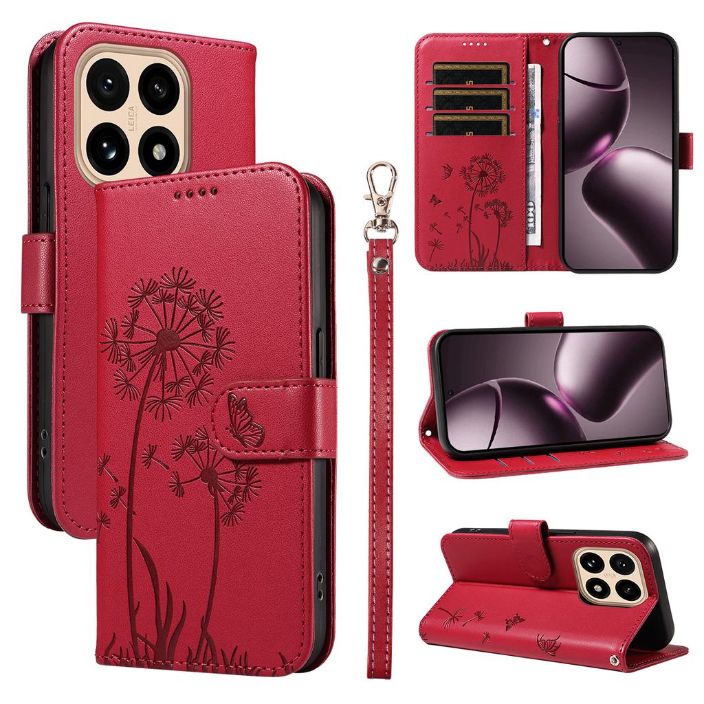 עבור Xiaomi 15T נרתיק ארנק מעור עם רצועה הדפס שן הארי כיסוי סטנד לטלפון