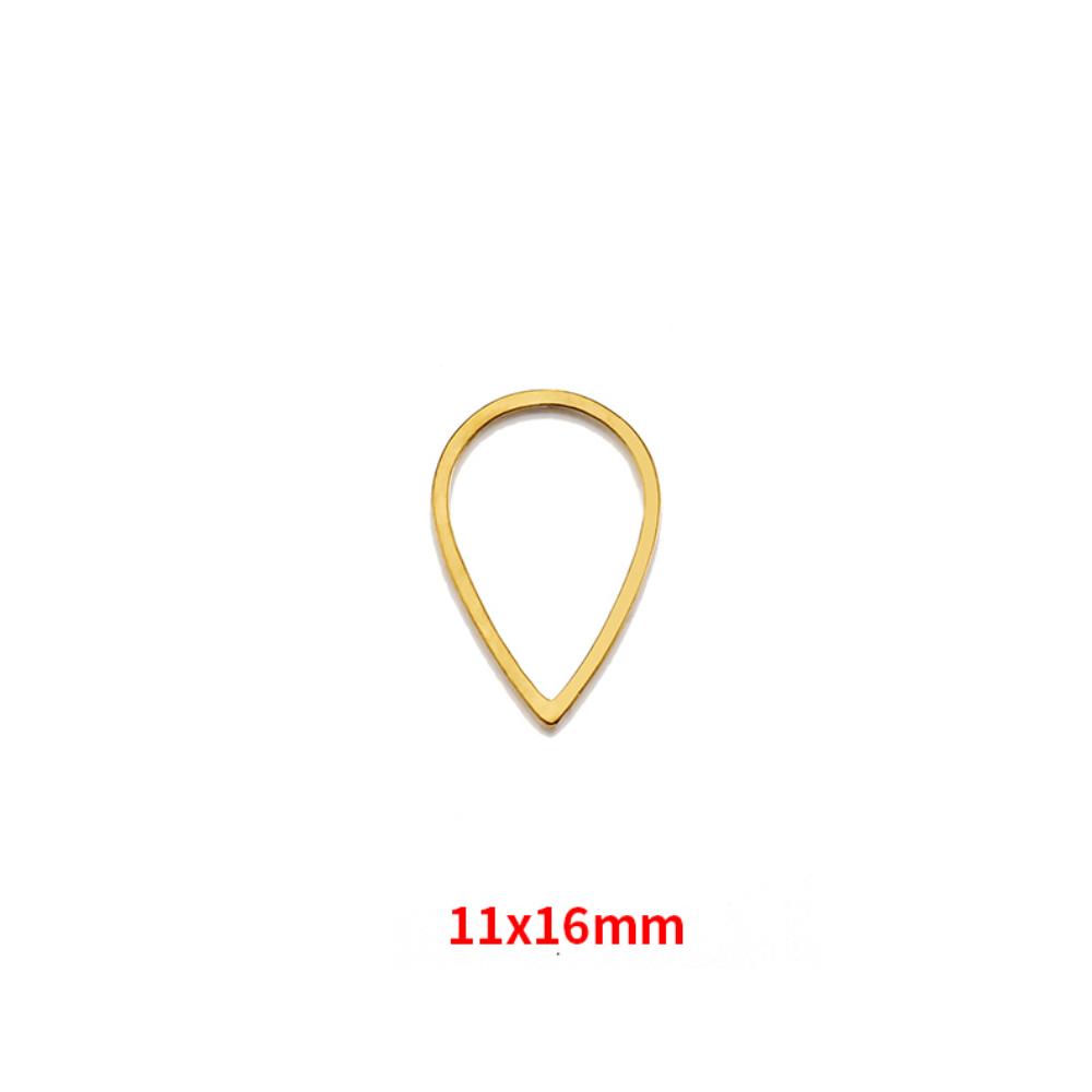 20pcs Stainless Steel Frames Charms DIY Resin Earring Pendants Base Geometry Hexagon Blank Bezel for Jewelry Making DIY Findings