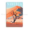 Namibia Deadvlei Africa Gift Metal Signs Iron Mural Garage Wall Cave Garage Tin Sign Poster