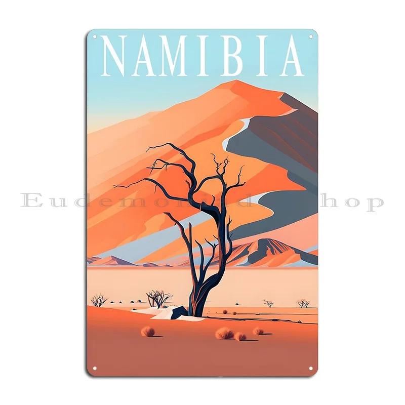 Namibia Deadvlei Africa Gift Metal Signs Iron Mural Garage Wall Cave Garage Tin Sign Poster 20x30cm(7.8x11.8inch)