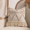 Ins Style Home Sofa High-End Pillow Cover Knitted Tassel Lamp Luxury Simple Hotel Bedside Pillow Cover Pillowcase