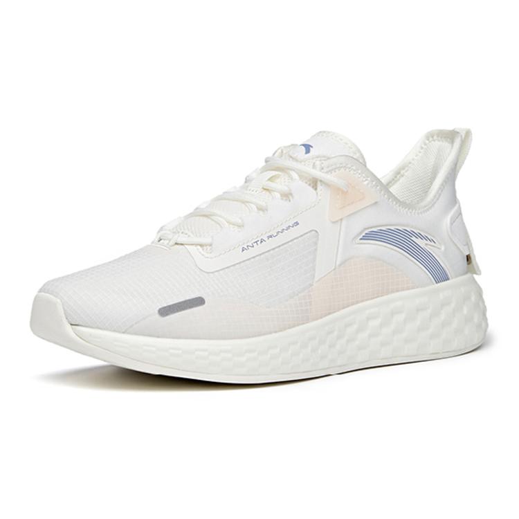 New Anta Running Collection Cushioning Anti-Slip Wear-Resistant Breathability Low-Top Running Shoes Women's White Purple 922125523-1