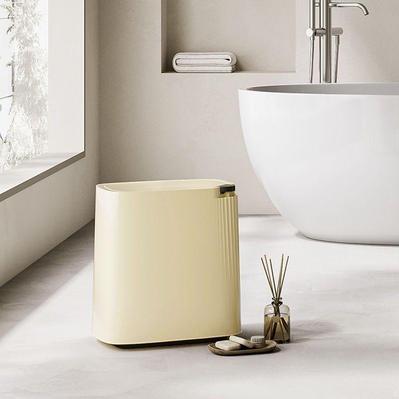Light Luxury Pop-Up Lid Trash Can for Bathroom, Kitchen & Living Room - Large Capacity