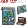 Minecraft Accordion Card Wallet Multi-Slot Zip Coin Purse Durable Large Capacity ID Holder 1pcs
